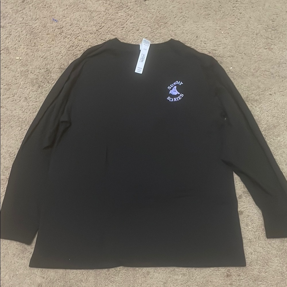Black Long Sleeve Shirt with halloween Logo